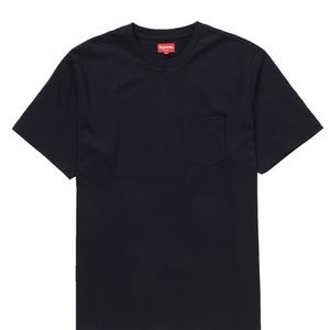 Supreme Laser Cut S Logo Pocket Tee/Black/Size M